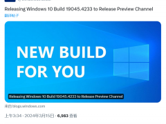 微软发布Win10 19045.4233(KB5035941)RP预览版!桌面背景添加Windows Spotlight